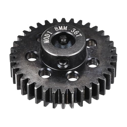 MECCANIXITY 1M 36T 40 Chrome Steel Motor Pinion Gears, 1.5" x 1.5" RC Motor Gears Fits 8mm Shaft Bore for RC Vehicles Truck Drift Remote Control Car Off-Road Crawler Parts, Black - style: 36T