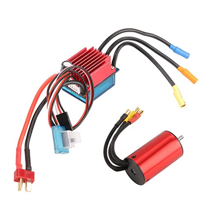 Brushless Motor and ESC Combo, S2845 3700KV Aluminum Alloy High-Speed Motor with 35A ESC for Traxxas for HSP 1/12 RC Car