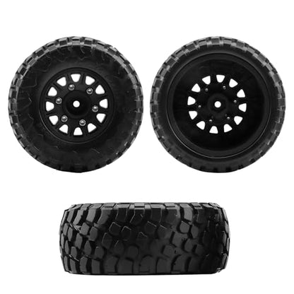 1/10 Short Course Truck Wheels & Tires for RC Slash, 12/14/17mm Hex | 12mm 14mm 17mm Interchangeable Hex Tires for 1/10 RC Truck Slash Senton Upgrades Parts