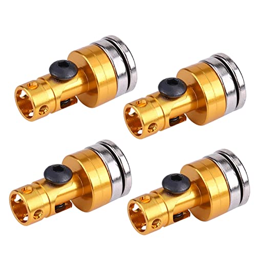 Joyzan RC Magnetic Body Post, Body Shell Mount Column Strong Clips Magnet | Alloy Stealth Invisible Aluminum Accessories Parts SCX10 4WD 1:10 Scale Touring Car Drift Model Hobby Vehicle 4 Pack Gold