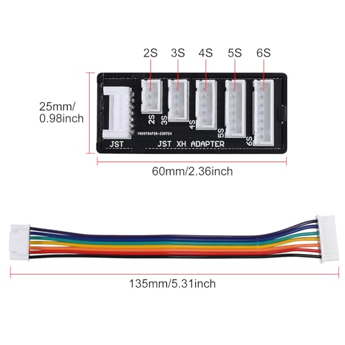 6pcs RC Product JST-XH-2-6S Lipo Battery Charge Balance Board, JST XH Board Balance Expansion Charger Adapter gor RC 6S LiPo Battery Charge - color: 6pcs JST-XH Balance Board