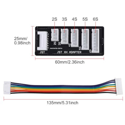 6pcs RC Product JST-XH-2-6S Lipo Battery Charge Balance Board, JST XH Board Balance Expansion Charger Adapter gor RC 6S LiPo Battery Charge - color: 6pcs JST-XH Balance Board