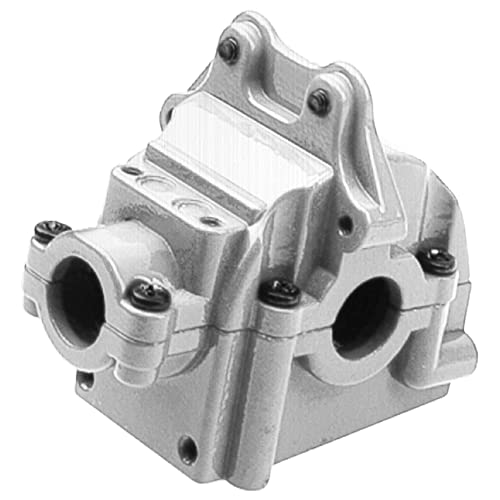 Aluminum Alloy 144001 Differential Gearbox Housing Cover Gear Box Shell Compatible with WLtoys 144001 1/14 RC Car Upgrade Parts (Silver) - color: Silver