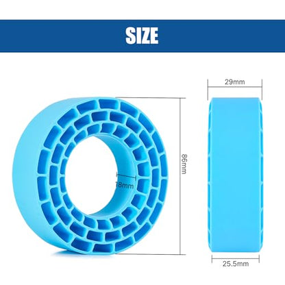 INJORA 1.55" Silicone Rubber Insert Foam for 95-97mm Tires(Blue) - color: Blue