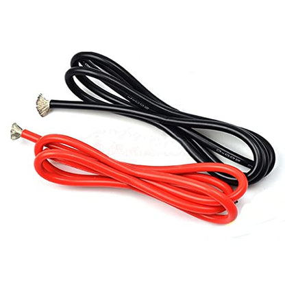 14 AWG Gauge Silicone Wire 5 ft Red & 5 ft Black Stranded Copper Wire for RC Hobby Model Airplane Quadcopter Car Lipo Battery ESC Motor DIY