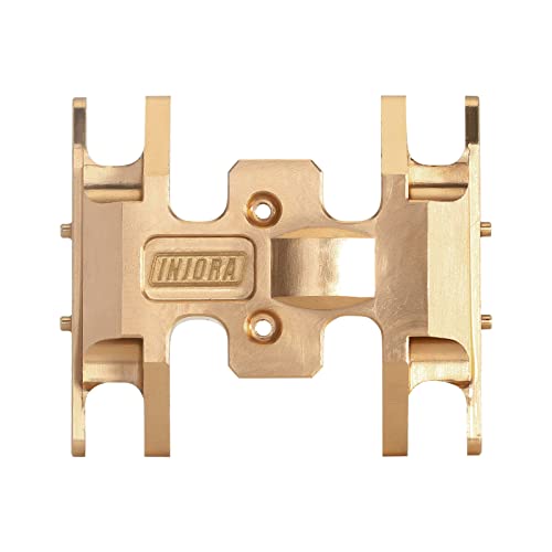 INJORA Brass Skid Plate for 1/24 RC Crawler Axial SCX24 (Gold) - color: Gold