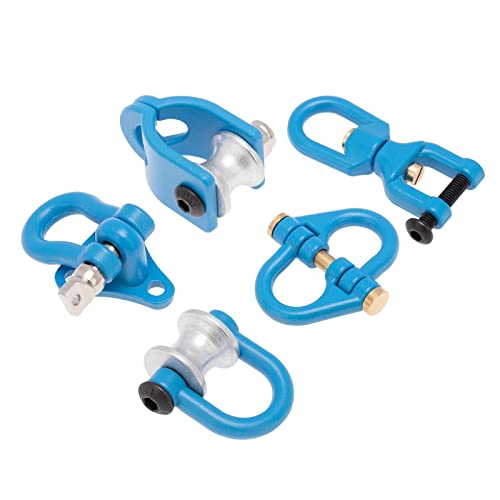 1/10 RC Car Crawler Trailer Towing Shackles - Metal Hooks for SCX10 TRX4 D90 - Upgrade Parts for Rock Climbing Cars - 5Pcs Set Included - Blue - color: Blue