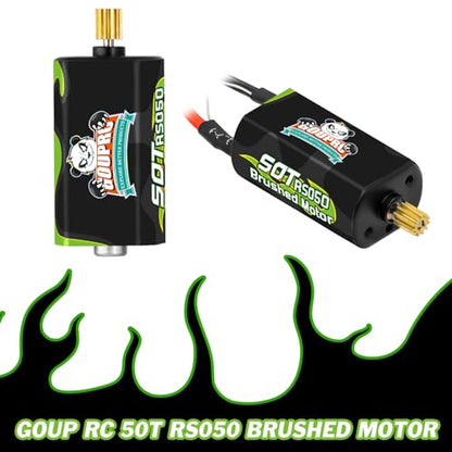 GOUPRC Brushed Mini ESC 30A with 50T Brushed Motor & Motor Mount Combo Kit for 1/24 Axial SCX24 AX24 RC Crawler Upgrades