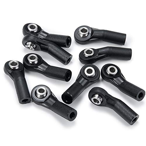 QUE-T 10pcs M3 Plastic Ball Head Link Rod Ends Joint Linkage for 1/10 RC Axial SCX10 Crawler Car (D) - style: D