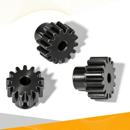 0.8M Pinion Gear Set Hardened Steel 3.175mm Shaft 13T 14T 15T Pinion Gears with Screws and Hex for Tamiya, Traxxas, Arrma, Axial, Losi, HPI 1/10 RC Car Brushless Brush Motor Upgrade - size: 13 14 15T