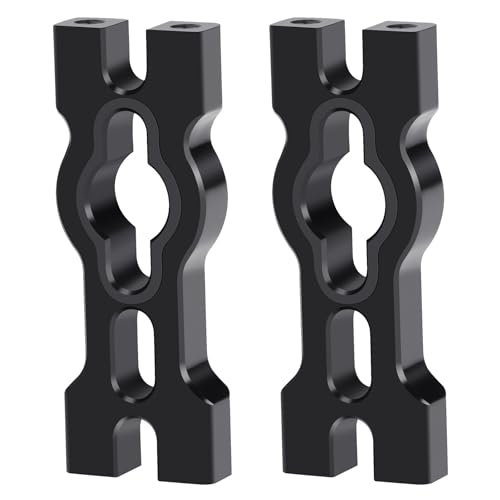 Aluminum Alloy RC Crossbar Body Mounts Compatible with LOSI 1/18 Mini LMT Monster Truck Absorber Upgrade Parts (Black)