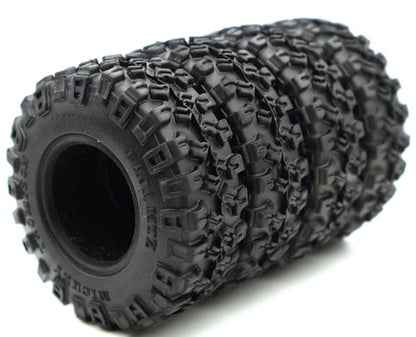 1.0 Inch Sticky Soft Tires 52 * 19mm for TRX-4M SCX24 1/18 1/24 Wheels Upgrades, High Viscosity RC Crawler Rubber Tyre (TW1002)