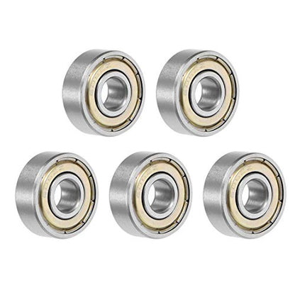 uxcell 606ZZ Deep Groove Ball Bearing 6x17x6mm Double Shielded GCr15 Bearings 5-Pack - size: 6mmx17mmx6mm