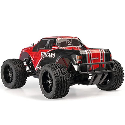 Redcat Racing Volcano EPX 1/10 Scale Electric RC Monster Truck – 4WD RC Truck with 2.4GHz Radio, Waterproof Electronics, 19T Brushed 550 Motor, Battery & Charger, Red