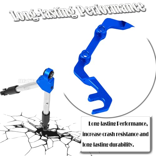 RC Front Tie Rods with Stabilizer Upgrades Part for 1/10 Slash 4X4 LCG,Alloy Aluminium Front Positive and Negative Teeth Pull Rod + Fixed Code Combination-Set,Navy Blue - color: Navy Blue - (Front Tie Rods)