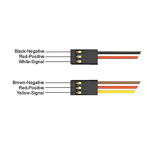 3-Pin Servo Extension Cable Cord 10cm/4'' 3.93 inch Female to Male Lead Wire Connector JR for RC Car Airplanes Remote Control (Pack of 10) - size: 10PCS 10cm/4''