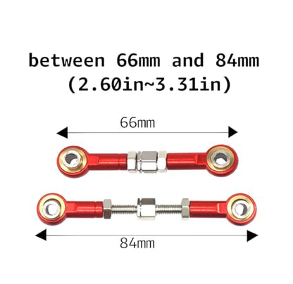 Aluminum Alloy RC Turnbuckles Camber Links Upgrade Parts Fits for Traxxas 1/10 RC Slash 4x4/2WD/Hoss 4X4 VXL/2WD/Rustler 4X4 VXL/2WD/Stampede 2WD (Red) - color: Red