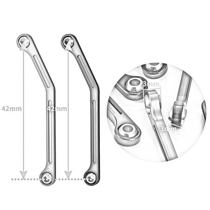 RC Links Linkage Compatible with Kyosho for MINI-Z 4X4 for Jimny 32523 1/18 RC Crawler Truck Car Upgrade Parts 4PCS Metal Steering Linkage Link Rod(Black) - color: Black