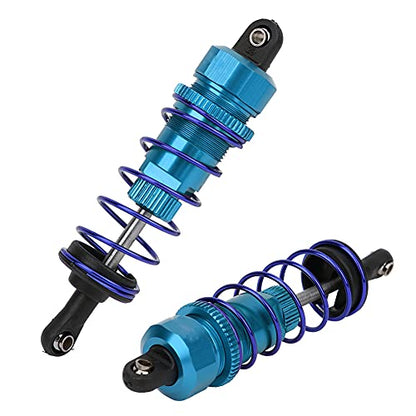 2pcs 92mm RC Oil Pressure Adjustable Front Shock Damper, 1/10 RC Car Shock Absorber, Upgraded Aluminum Alloy Buggy Suspension for ZD Racing 7358 HSP (Blue) - color: Blue