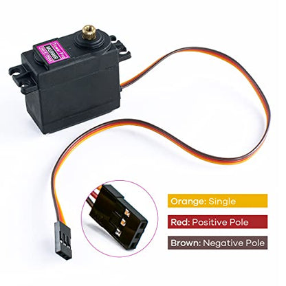 Hosyond 4Pack MG996R 55g Digital RC Servo Motors High Torque Metal Gear Servo for RC Car Robot Boat Helicopter - size: MG996R x 4