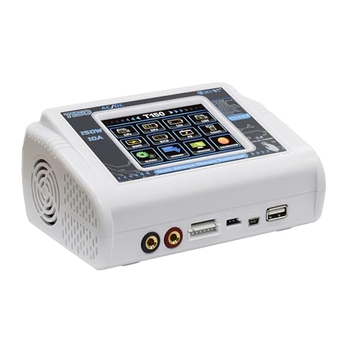 Lipo Battery Charger Touch Screen Dual RC Battery Charger Discharger AC/DC150W 10A Fast Balance Battery Chargers for 1-6S LiPo Li-ion Life LiHV NiCD NiMH PB Smart Batteries
