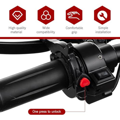 WZP Motorcycle Cruise Control Assist, Motorcycle Throttle Booster, Throttle Assist Cruise Control, Universal Anti-slip Modification Motorcycle Throttle Lock Accessories (Black)