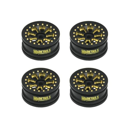 Brass 0.7" Wheel and Brass/Offset and 0.7‘’ Wheel Tire with Foam for SCX30 Cars Upgrade Parts 4pcs/Set (Brass 0.7" Wheel) - color: Brass 0.7" Wheel