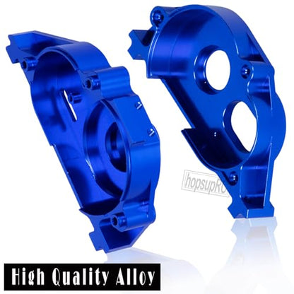 Center Gearbox Transmission Case Upgrades Part for 1/8 Mojave 4X4 4S BLX,Aluminum Gearbox Differential Housings Hops Up,Navy Blue - color: Blue