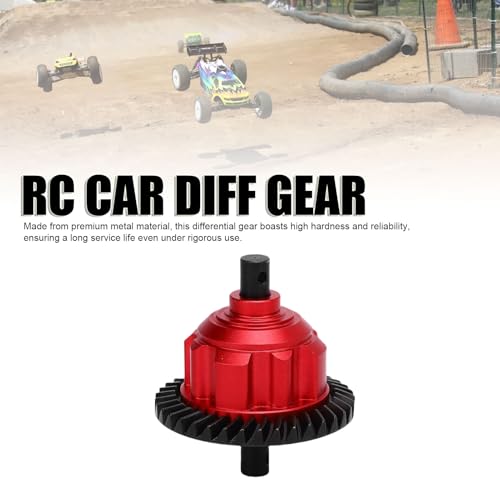 RC Car Differential Gear, Upgrade Rear Diff Gears Kit Seamless Replacement for 1/10 MAXX Slash (Red) - color: Red