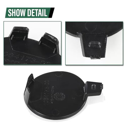 LQI Front Bumper Tow Hook Cover Cap Fit Tesla Model 3 2017-2023 | 146070100B, 108417300E Black Plastic - size: Front | Fit Tesla Model 3 2017-2023