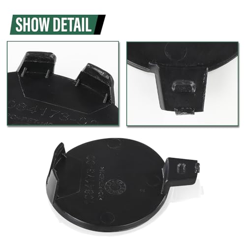 LQI Front Bumper Tow Hook Cover Cap Fit Tesla Model 3 2017-2023 | 146070100B, 108417300E Black Plastic - size: Front | Fit Tesla Model 3 2017-2023
