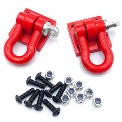 Trailer Tow Hooks Buckle Winch U Shackles for SCX6 AXI05000 | 1/6 Scale RC Crawler Car Upgrade Parts