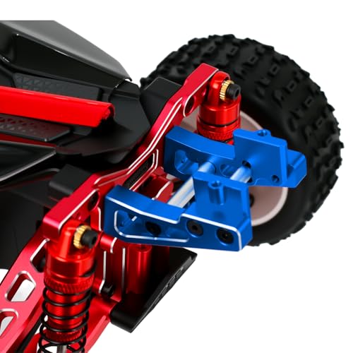 Aluminum Alloy Rear Wing Mount for Arrma 1/14 Typhon GROM Upgrade Parts (Blue) - color: Blue