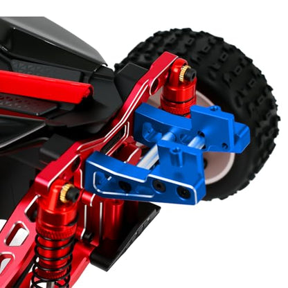 Aluminum Alloy Rear Wing Mount for Arrma 1/14 Typhon GROM Upgrade Parts (Blue) - color: Blue