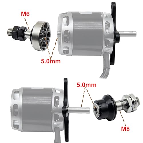 Propellert Adapter Hub Accessory,Propeller Seat 5.0mm Through Hole Prop Shaft Adapter Holder for RC Motor Prop AT28/35 Motor Shaft Adapter
