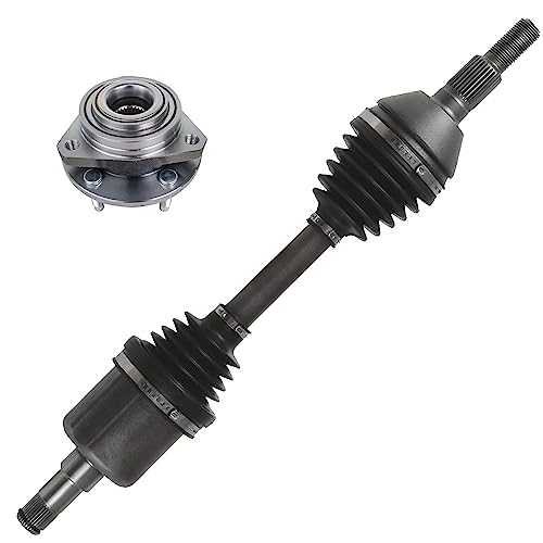 Detroit Axle - Front Right CV Axle Shaft + Wheel Hub & Bearing Replacement | for 2007 Pontiac G6 Non-ABS 4 Spd Automatic- 2pc Set - size: 2XW2900115/Pair