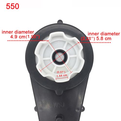 2 Pcs RS550 12000RPM Gearbox with 12V DC Motor for Ride On Car