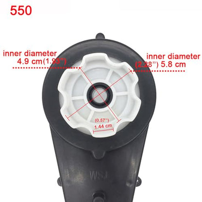 2 Pcs RS550 12000RPM Gearbox with 12V DC Motor for Ride On Car
