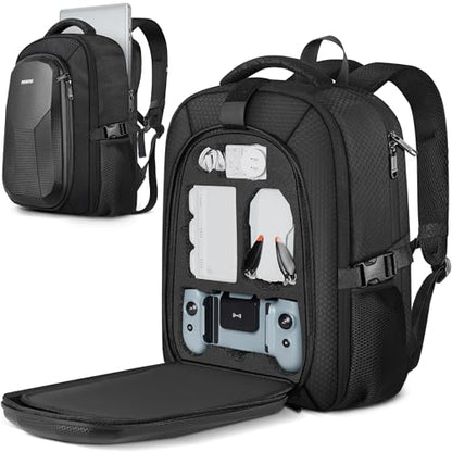 PEKREWS Case for Potensic Atom 2, Large Backpack for Atom 2/SE/3-Axis/LT | Fits 15.6'' Laptop, 30L Travel Drone Backpack, for Fly More Combo Drone Accessories (Not for RC PTD 1 Remote Controller)