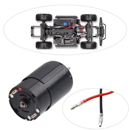 550 Brushed Motor High Performance RC Car Boat Motor with Ball Bearing Low Noise Design 12T 21T 29T 35T Options Metal Black 36mm Diameter (12T) - size: 12T