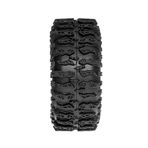 STMU 1.3'' Beadlock Wheel Tires for 1/18 1/24 TRX4M SCX24 FCX18 FCX24 RC Crawler Car (Black) - color: Black