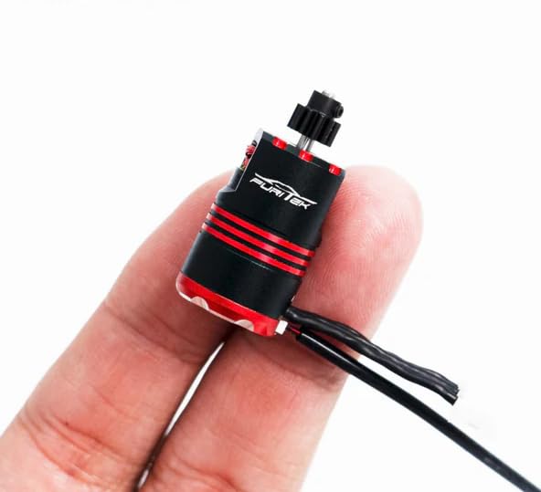 FURITEK Storm Razor 1524 9500kv 2mm Shaft with 11T Steel Pinion Sensored Brushless Motor for Losi 1/24 Micro-B - Remote Control Car, RC Car, RC Buggy 1/24 Electronics (FUR-2616)