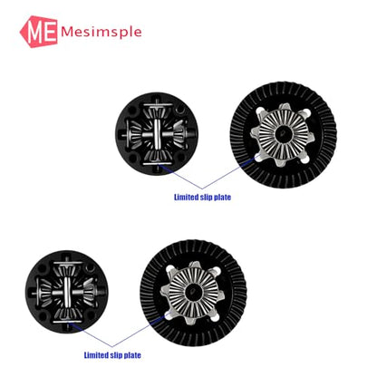2PCS Front Rear Limited Slip Differential EXB Diff Gear 43T 10T for Arrma 1/7 Infraction Fireteam Mojave Limitless 1/8 Kraton Outcast Notorious Talion Typhon 6S BLX & EXB Upgrade Parts Black