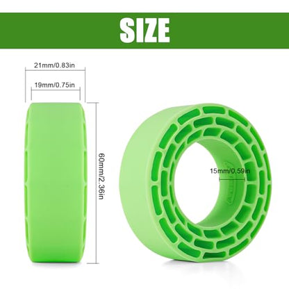 INJORA Silicone Rubber Inserts for 68-72mm 1.3" Tires, 4pcs (Green) - color: Green