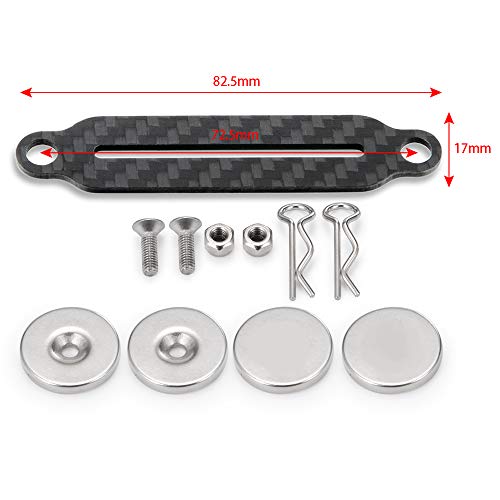 RC Car Front Shell Column Magnetic Stand Invisible Body Post Front Body Mounts Stealth CNC with Magnet for 1:10 RC Crawler Car Axial SCX10 90046 Upgrades