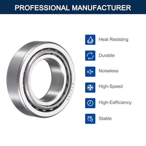 ST2749 Tapered Roller Bearing Cone and Cup Set | 1.0625" Bore 1.98" OD 0.5598" Cup Width, Chrome Steel Taper Bearings Set, ABEC-3 - size: ST2749