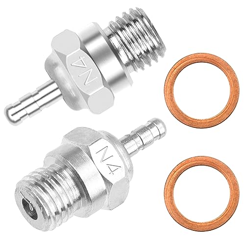 ShareGoo RC Glow Plug #4 N4 Medium Hot Spark Nitro Engine Parts 70117 Compatible with Traxxas Kyosho Redcat HPI HSP 1/8 1/10 RC Car Truck Buggy (5Pack)
