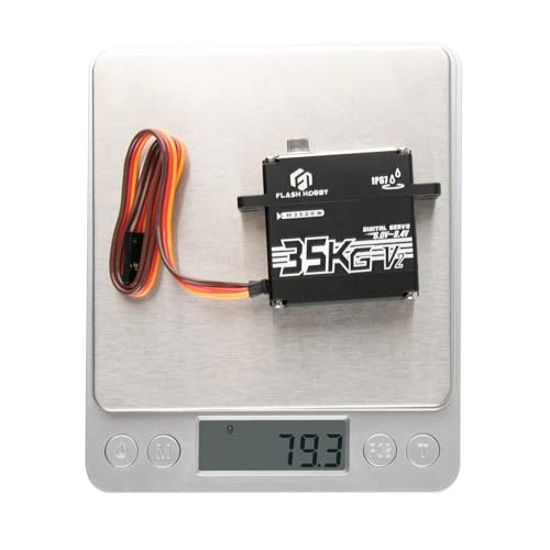 35KG RC Digital Servo 8.4V High Torque Servo with IP67 Waterproof for 1/8 1/10 Scale RC Crawler Cars Trucks Boats & Robot Arms(Control Angle 180°)