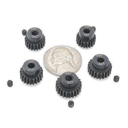 48P 19T 20T 21T 22T 23T Pinion Gear with Screw Driver for 3.175mm Shaft 1/10 RC Brushless Brush Motor by MakerDoIt