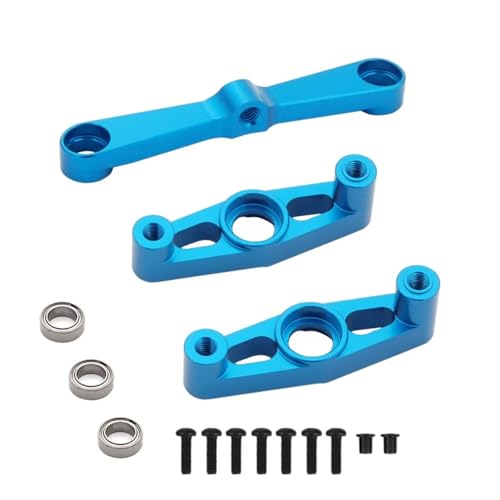 for Tamiya for TT-02 1/10 Blue DIY Metal Steering Assembly with Bearing RC Upgrade Parts Accessories RC Car Repair Kit